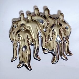 Sterling Silver 925 Mexico Man People Group Statement Figural Retro